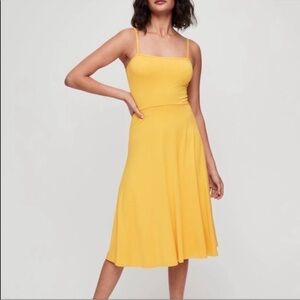 ARITZIA Wilfred Free Roseanne Fit And Flare Midi Dress In Black